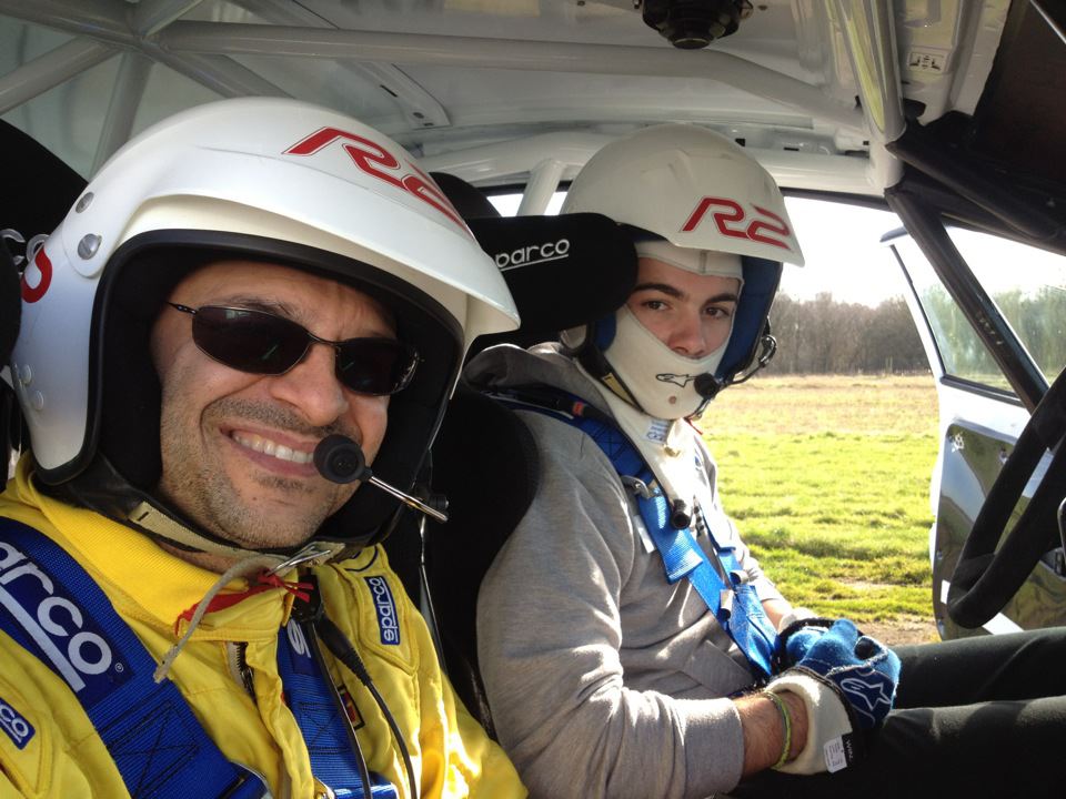 Jose Antonio Suarez Cohete con Paolo Andreucci en WRC Academy