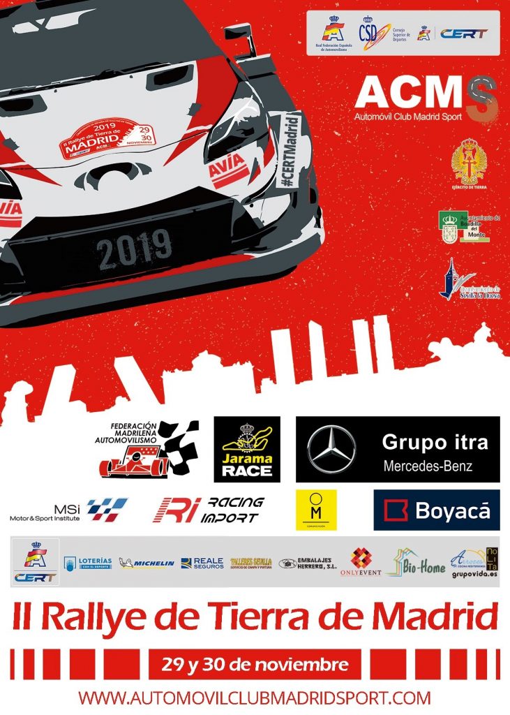 Cartel Rally de Madrid de Tierra 2019