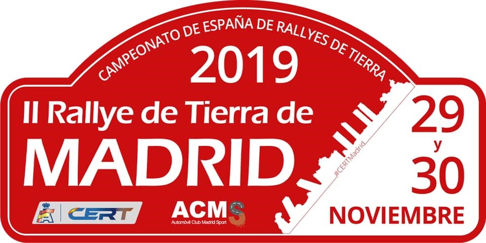 Placa Rally de Madrid de Tierra 2019