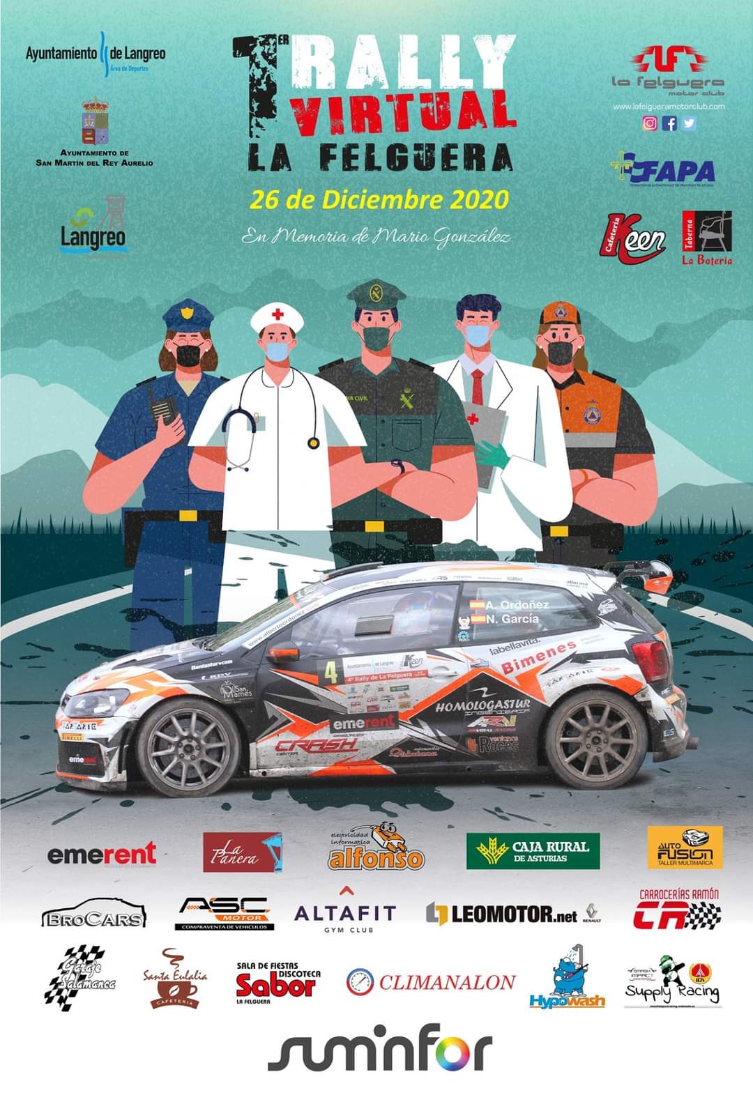 Cartel Rally Virtual La Felguera