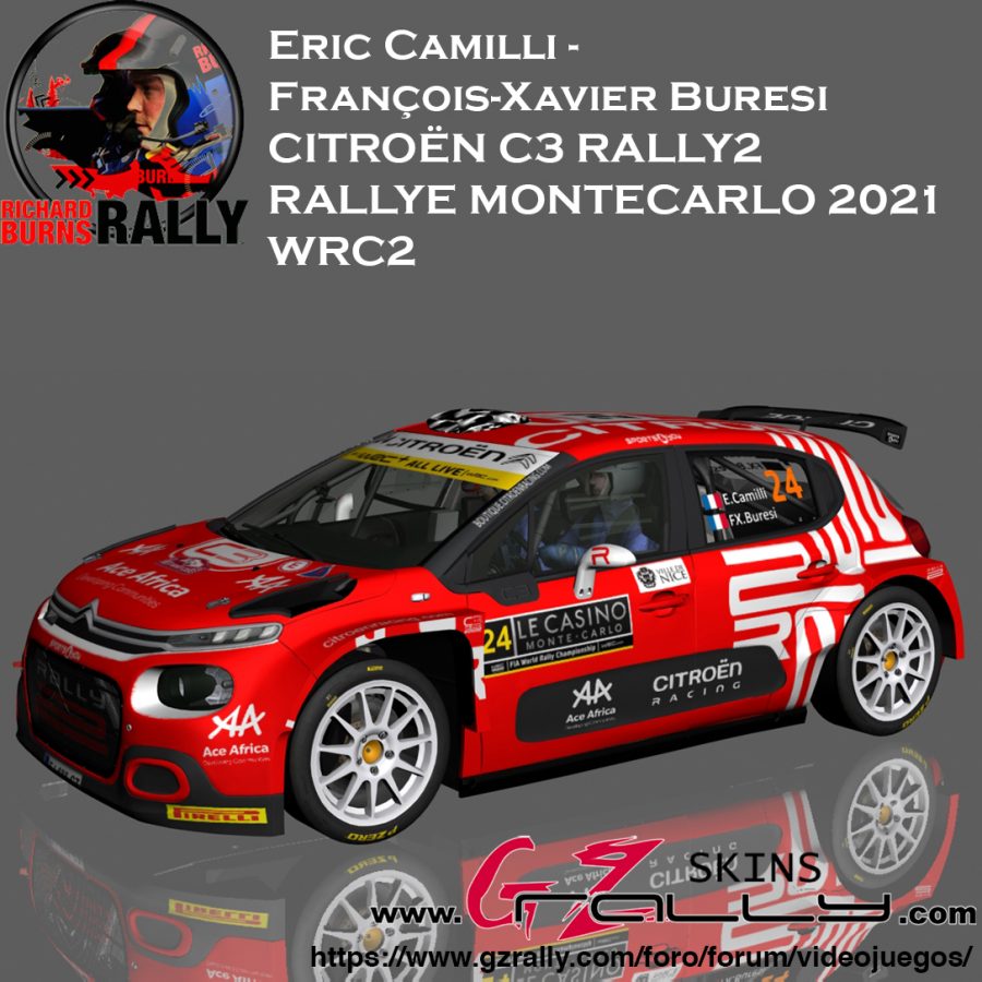 Eric Camilli - François-Xavier Buresi Citroën C3 Rally2 2021 Rallye MonteCarlo
