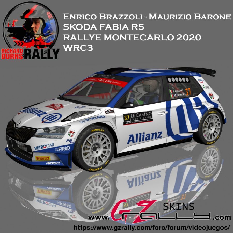 Enrico Brazzoli - Maurizio Barone Skoda FabiaR5 WRC3 2020