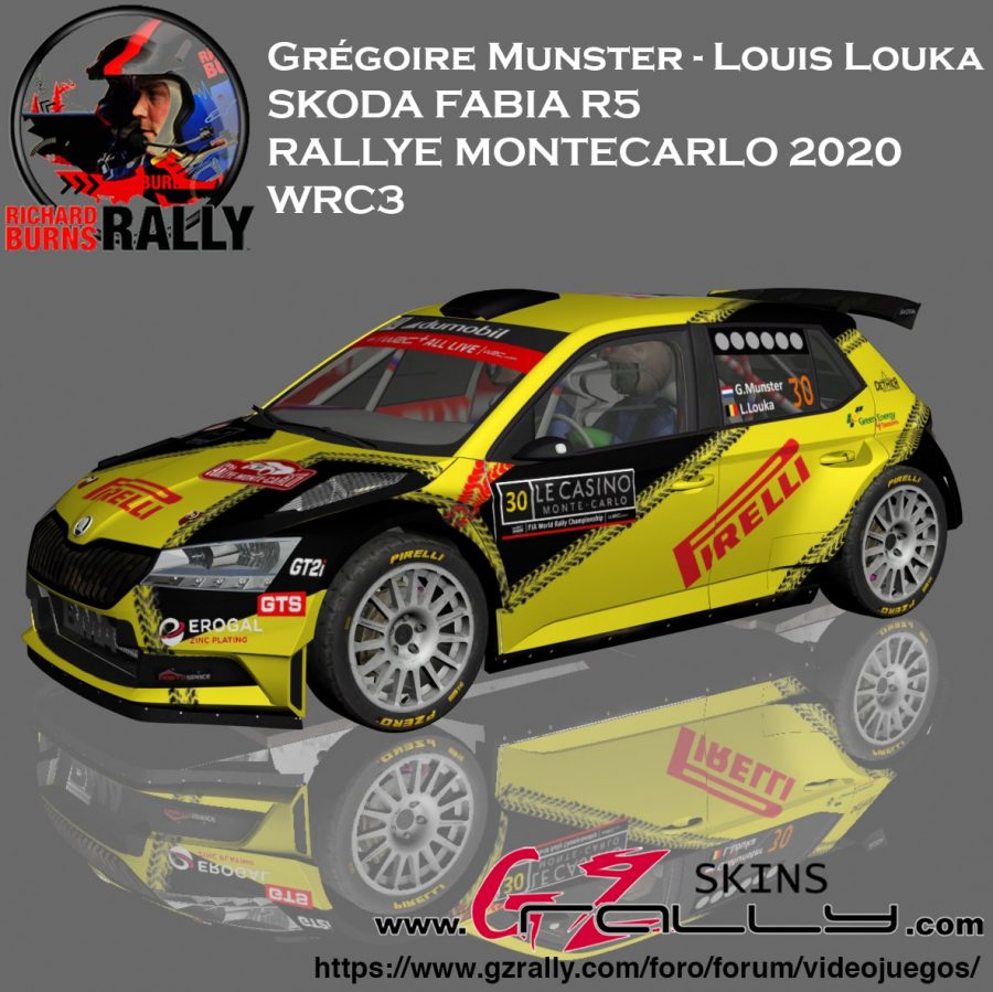 Gregoire Munster - Lois Louka Skoda Fabia R5 WRC3 2020