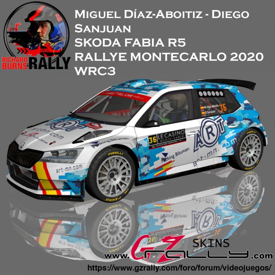 Miguel Diaz Aboitiz - Diego Sanjuan Skoda Fabia R5 WRC3 2020
