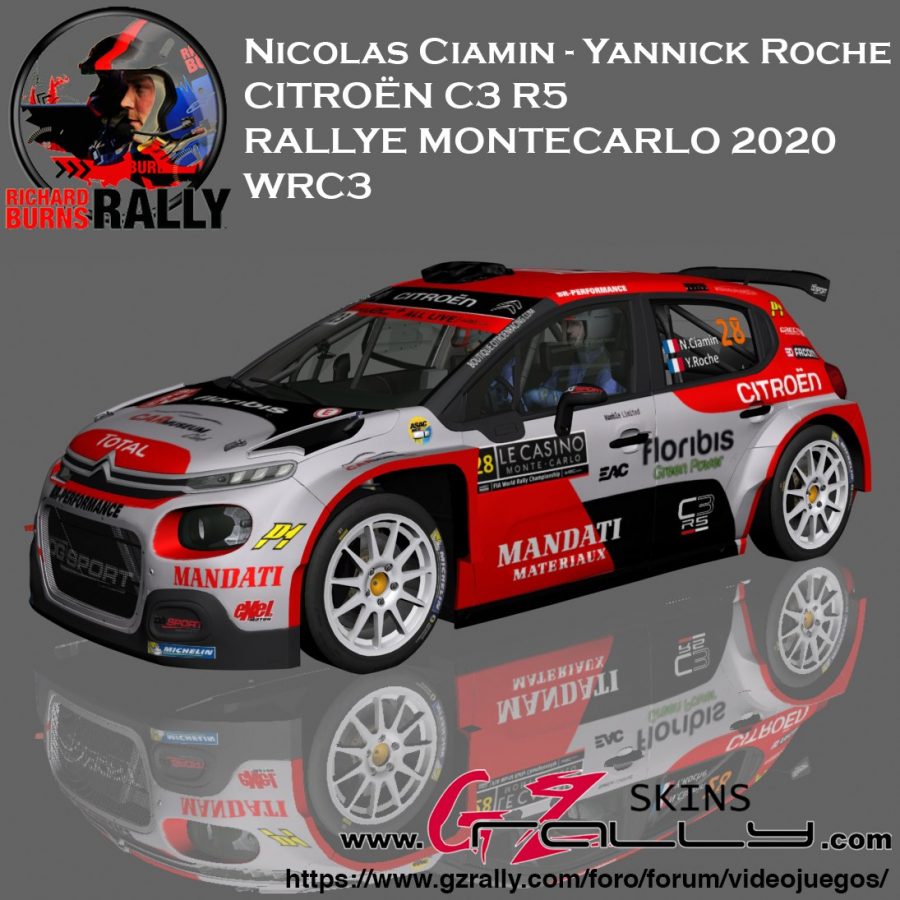 Nicolas Ciamin - Yannick Roche Citroën C3 R5 WRC3 2020