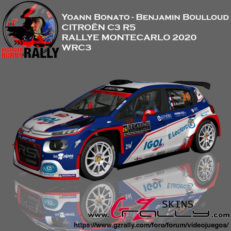 Yoann Bonato - Benjamin Boulloud Citroën C3 R5 WRC3 2020