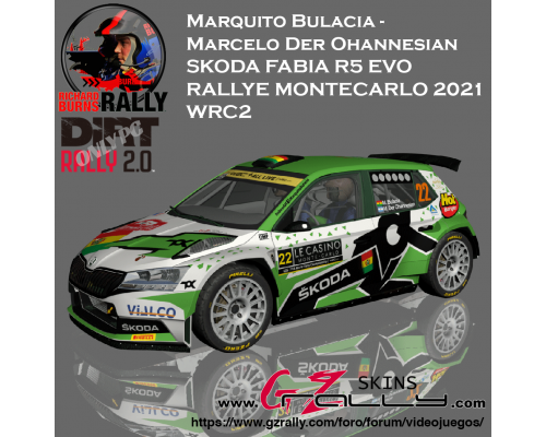 DIRT2.0 Marco Bulacia – Der Ohannesian  Skoda Fabia R5 Evo  Rallye MonteCarlo 2021